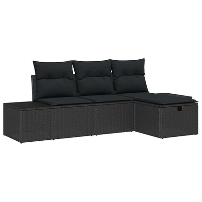 Sofa Set 4 stk. Poly-Rattan