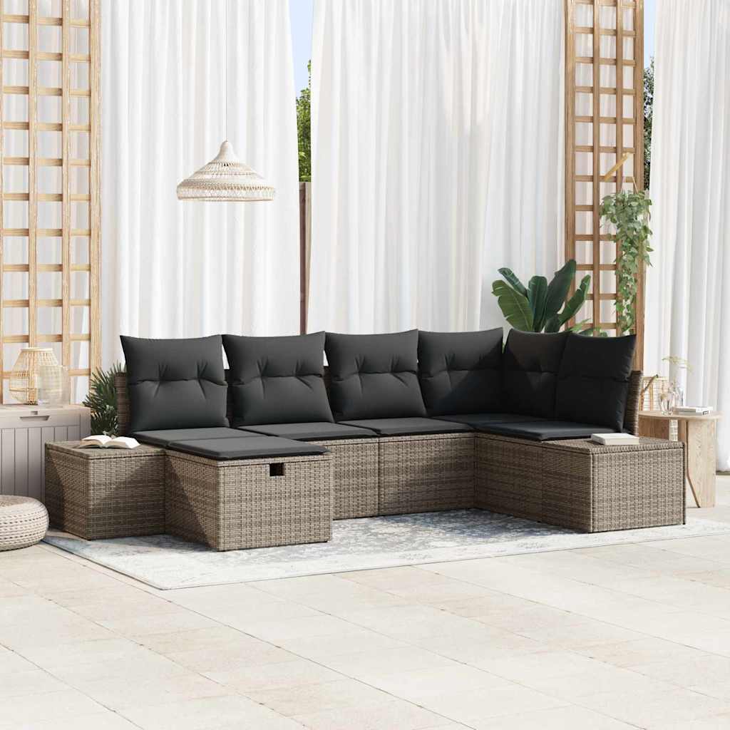 Sofa Set 7 stk. Poly-Rattan
