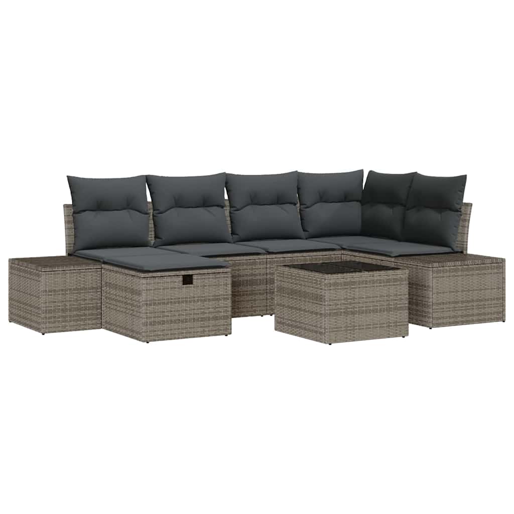 Sofa Set 7 stk. Poly-Rattan