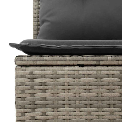 Gartensofa-set 8 stk. Grau Poly Rattan