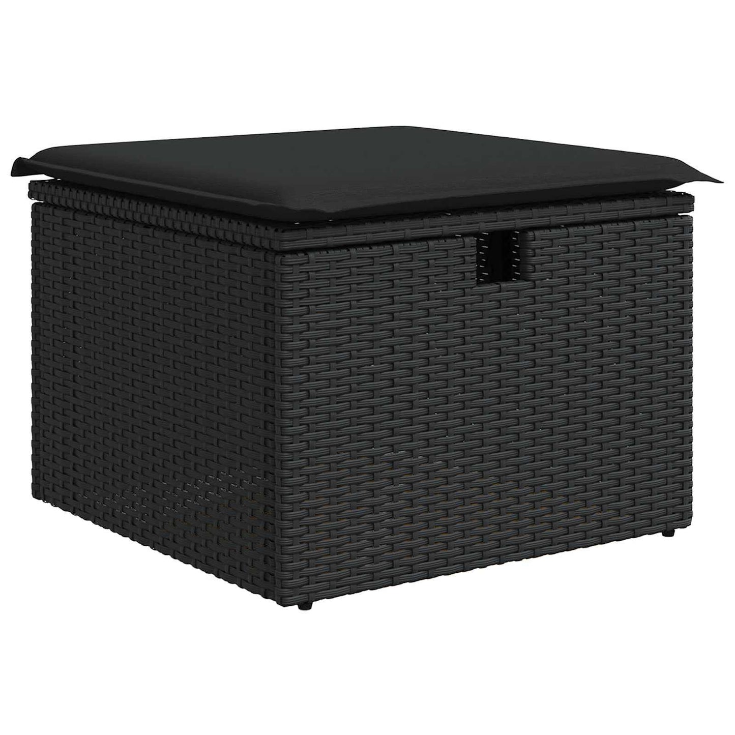 Gartensofa-set 6 stk. Schwarz Poly-Rattan