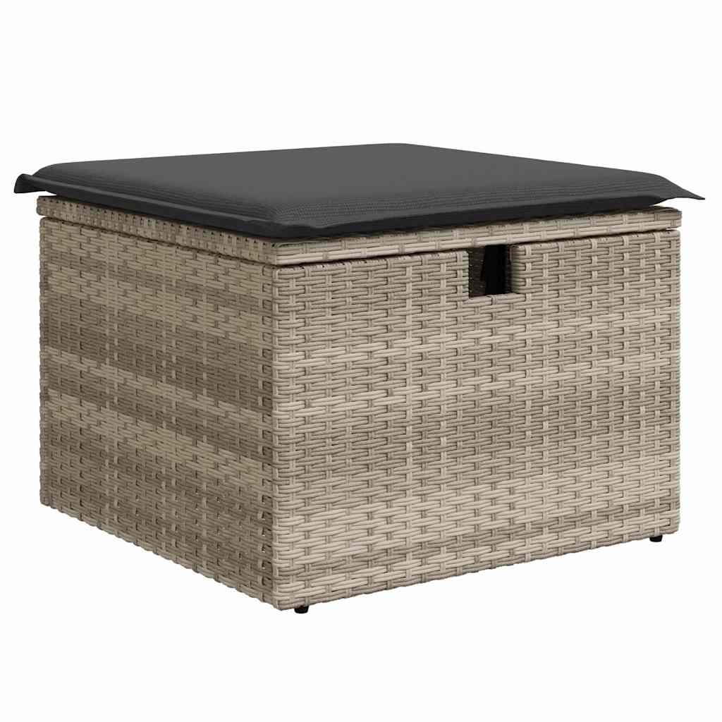 Gartensofa-set 7 stk. Grau Poly-Rattan