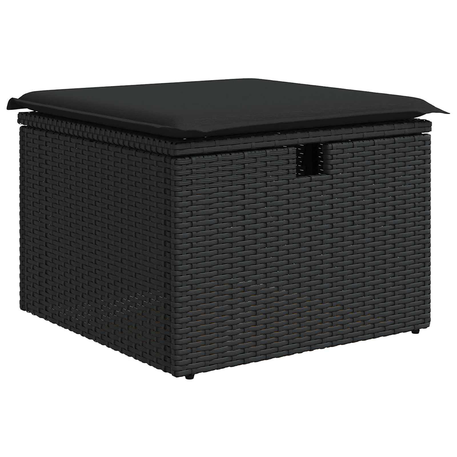 Gartensofa-set 6 stk. Schwarz Poly-Rattan
