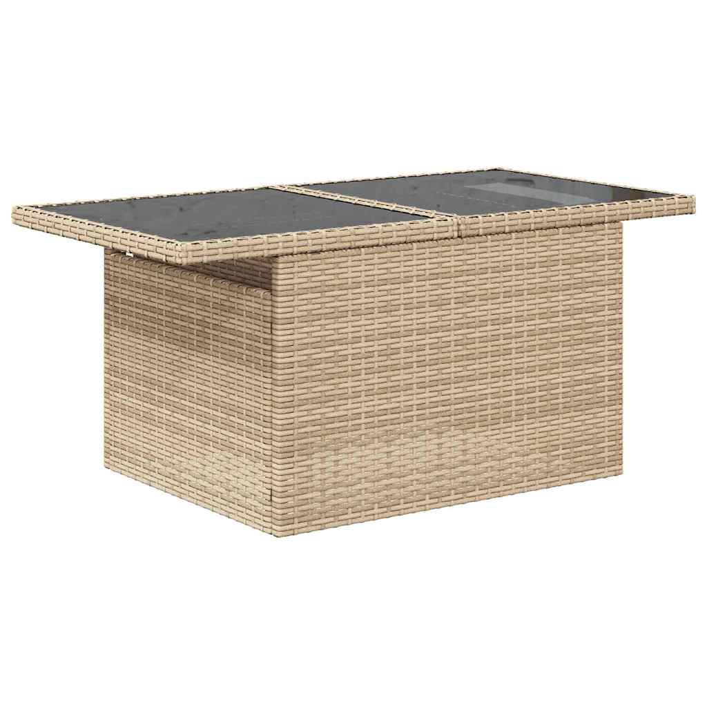 Gartensofa-set 7 stk. Beige Poly-Rattan