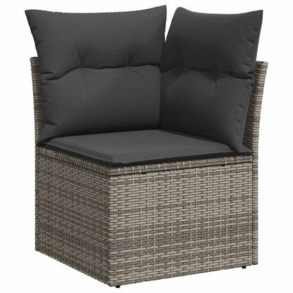 Gartensofa-set 8 stk. Grau Poly-Rattan