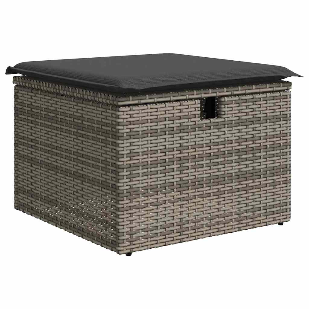 Gartensofa-set 6 stk. Grau Poly-Rattan
