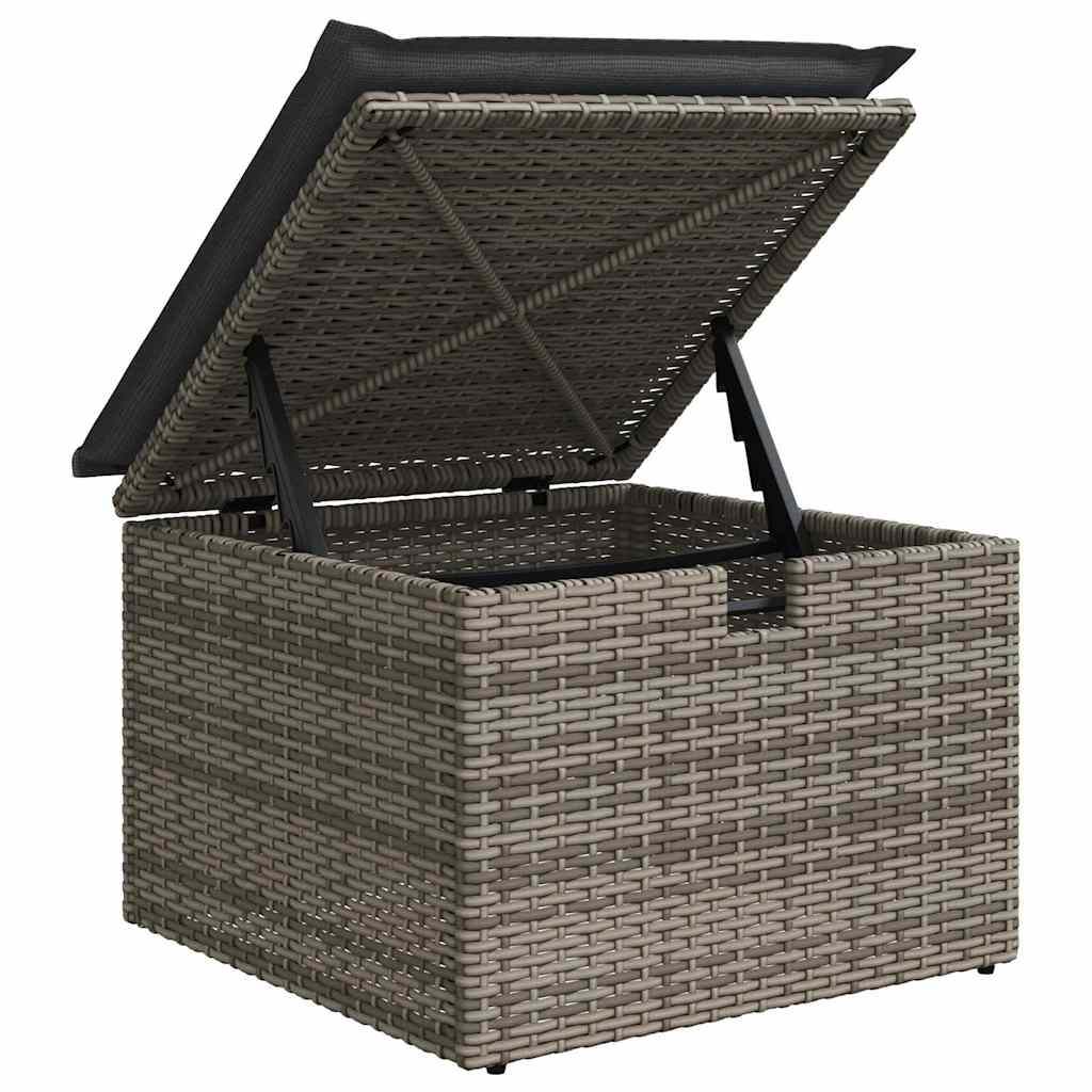 Gartensofa-set 6 stk. Grau Poly-Rattan