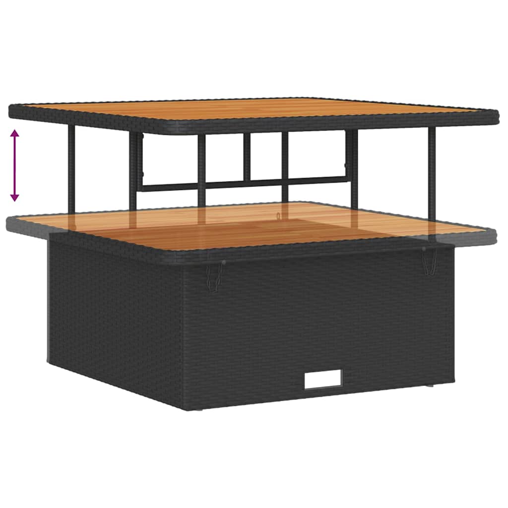 Gartensofa-set 12 stk. Schwarz Poly-Rattan