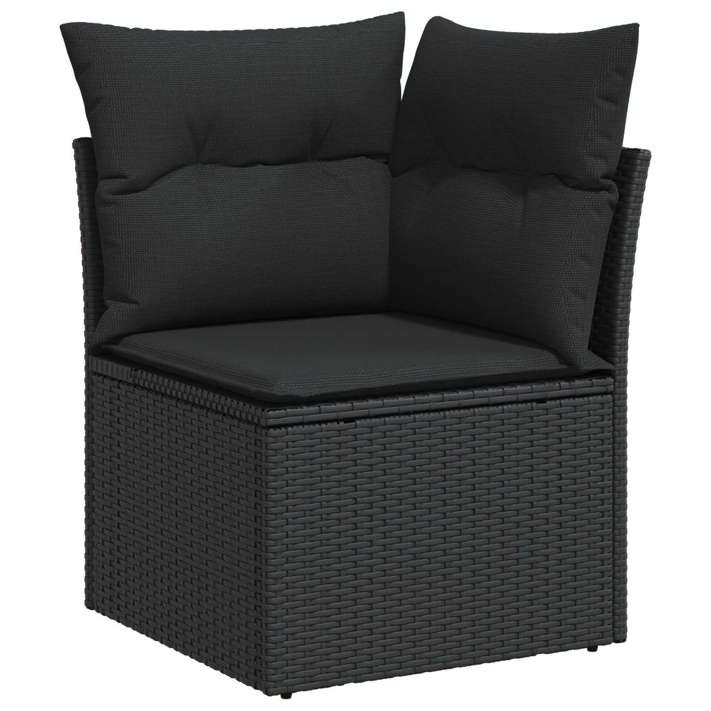 Gartensofa-set 8 stk. Schwarz Poly-Rattan
