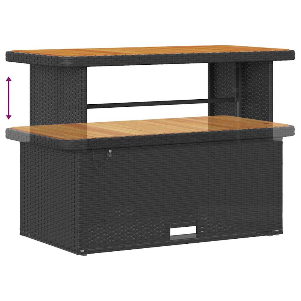 Gartensofa-set 13 stk. Schwarz Poly-Rattan