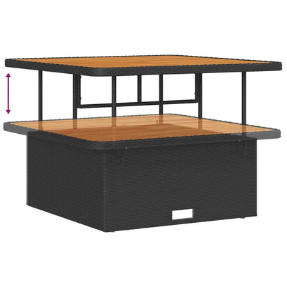 Gartensofa-set 8 stk. Schwarz Poly-Rattan