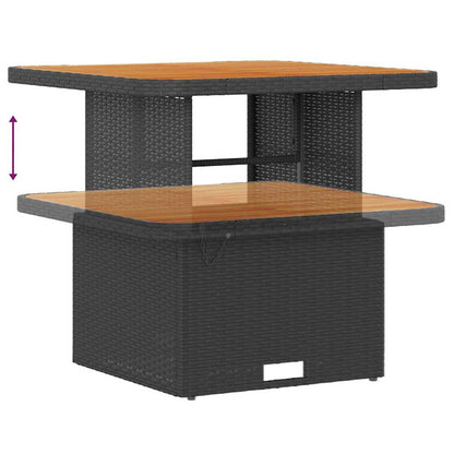 Gartensofa-set 8 stk. Schwarz Poly-Rattan