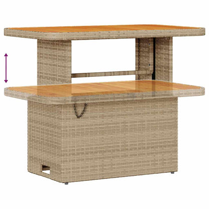 Gartensofa-set 8 stk. Beige Poly-Rattan