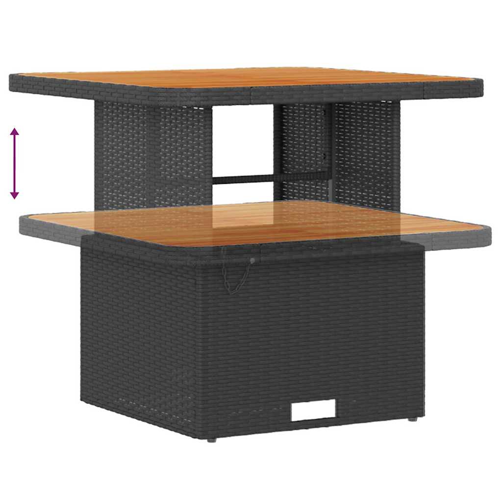 Gartensofa-set 11 stk. Schwarz Poly-Rattan