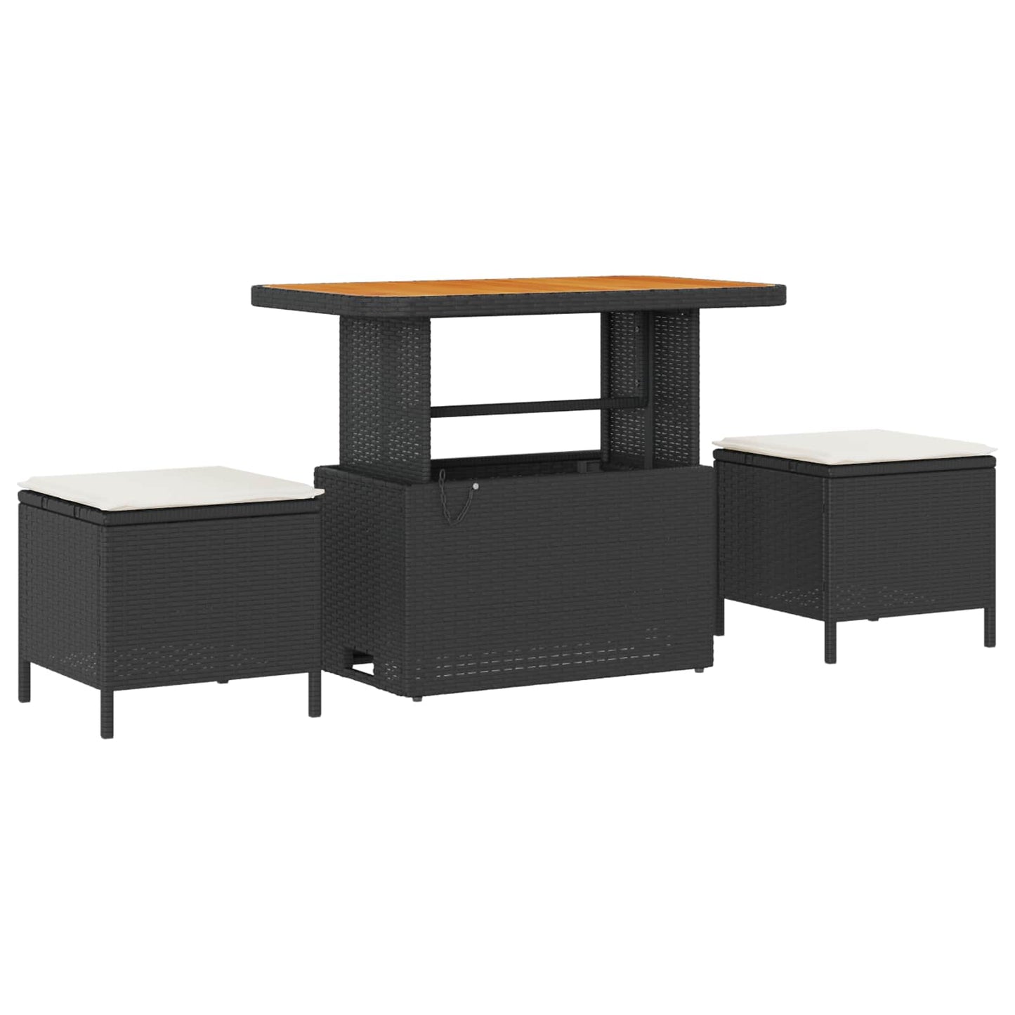 Gartensofa-set 10 stk. Schwarz Poly-Rattan