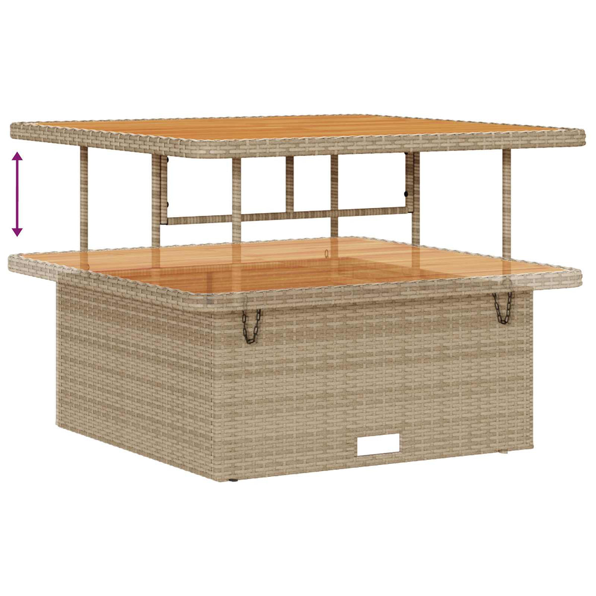 Gartensofa-set 8 stk. Beige Poly-Rattan