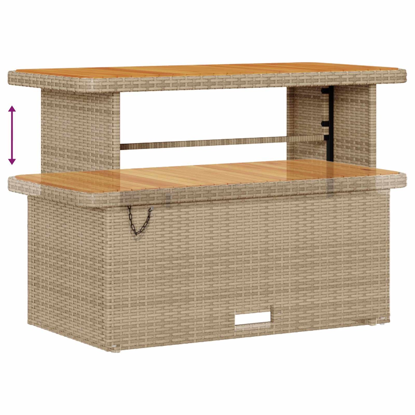 Gartensofa-set 9 stk. Beige Poly-Rattan