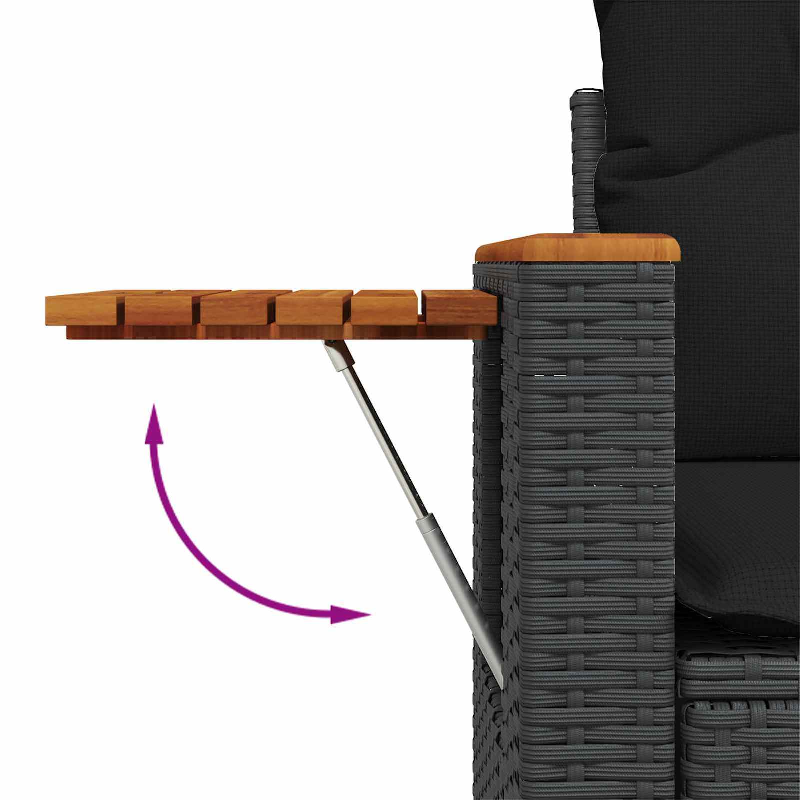 Gartensofa-set 13 stk. Schwarz Poly-Rattan