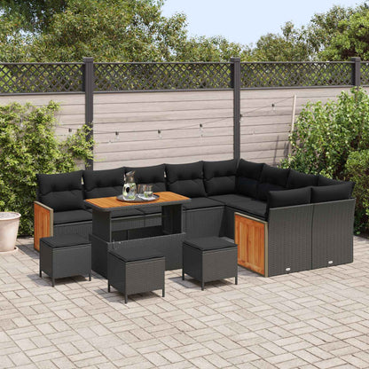 Gartensofa-set 13 stk. 13-Sitzanzahl Schwarz