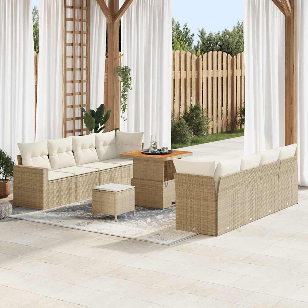 Gartensofa-set 12 stk. 12-Sitzanzahl Beige und Creme