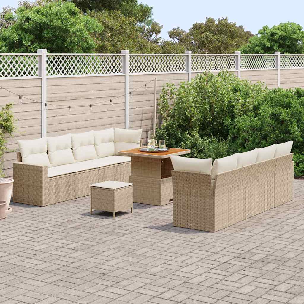 Gartensofa-set 12 stk. 12-Sitzanzahl Beige und Creme