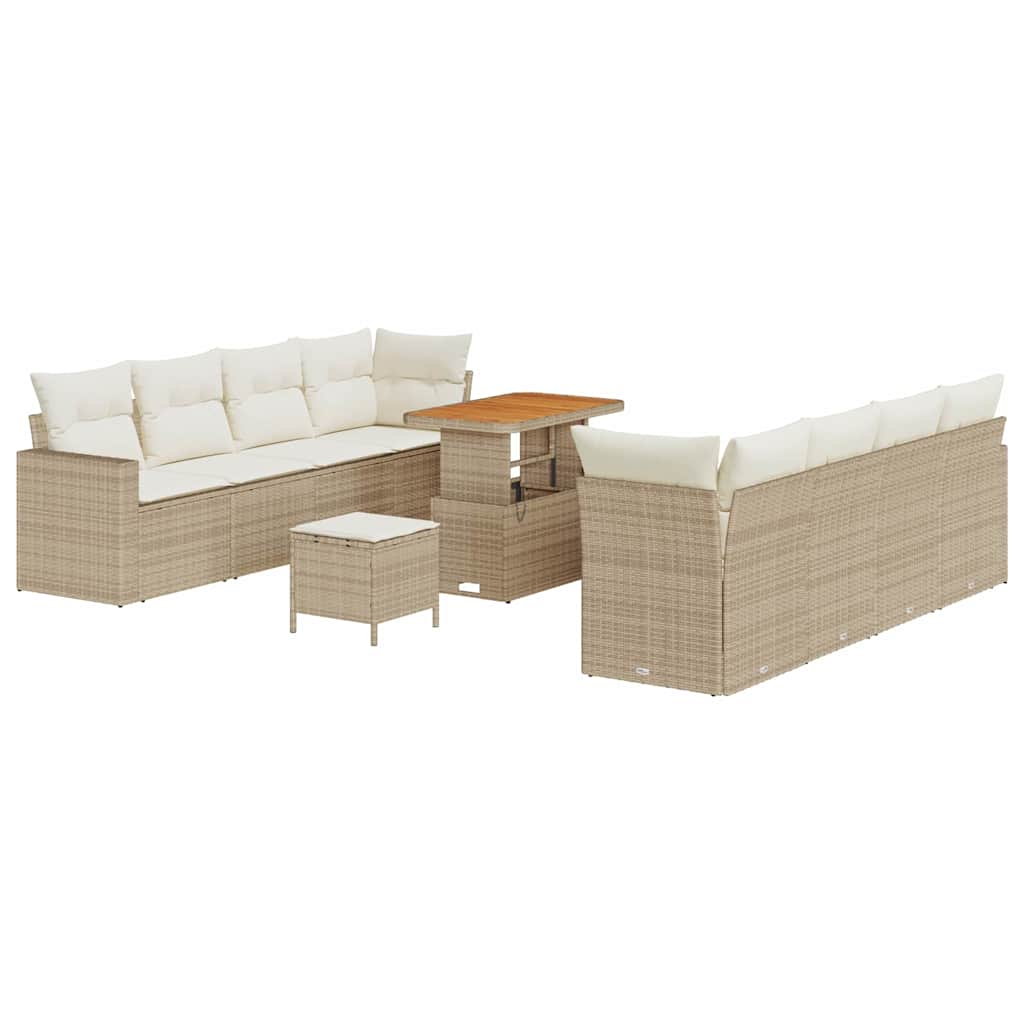 Gartensofa-set 12 stk. 12-Sitzanzahl Beige und Creme