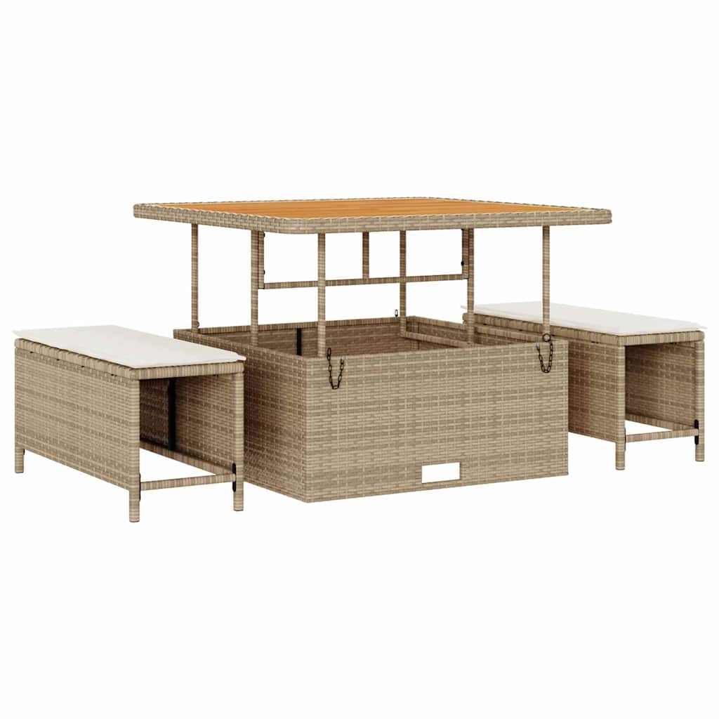 Gartensofa-set 12 stk. 12-Sitzanzahl Beige und Creme