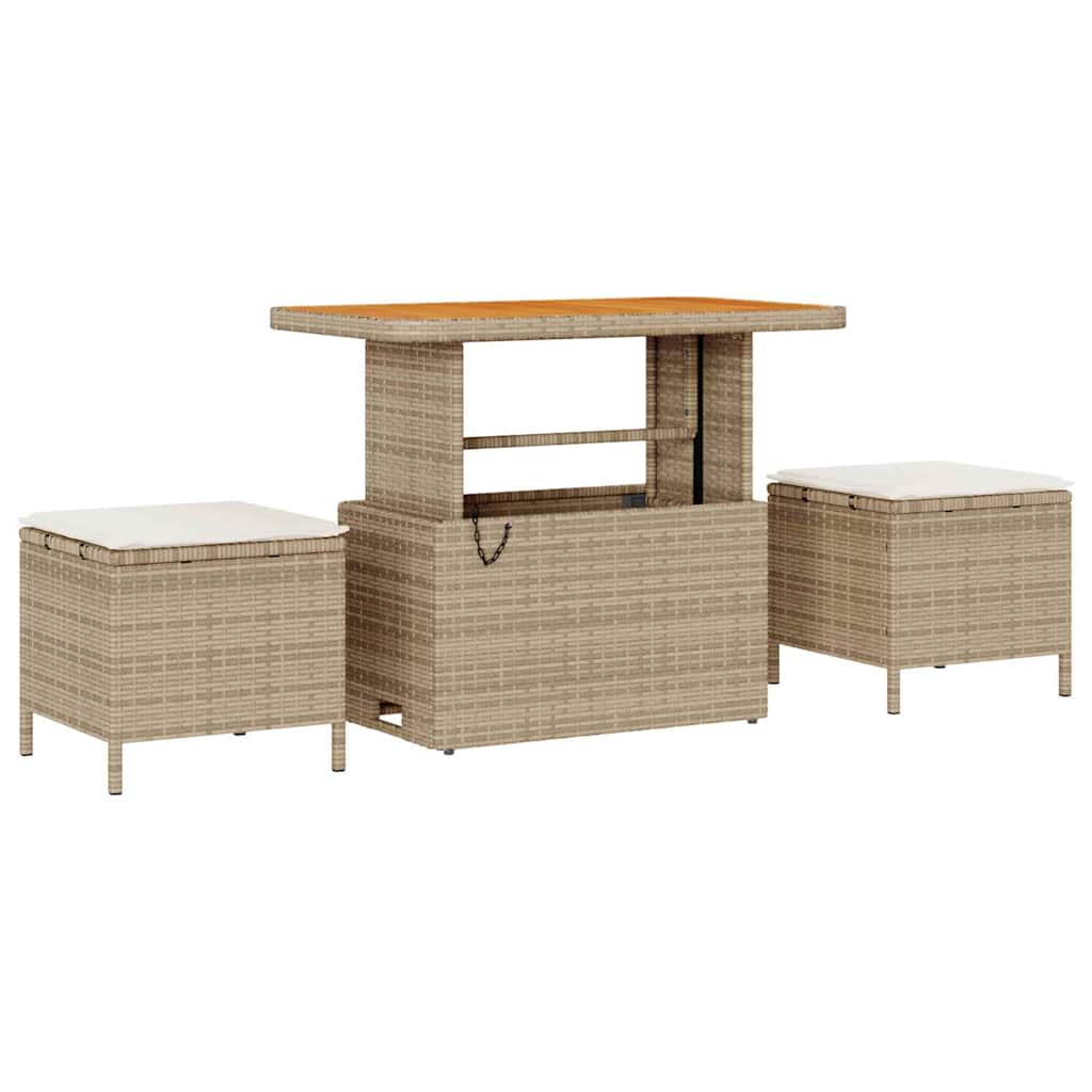 Gartensofa-set 12 Stk. 11-Sitzanzahl Beige und Creme