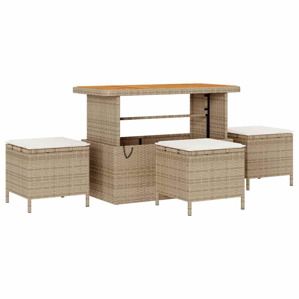 Gartensofa-set 13 Stk. 12-Sitzanzahl Beige und Creme