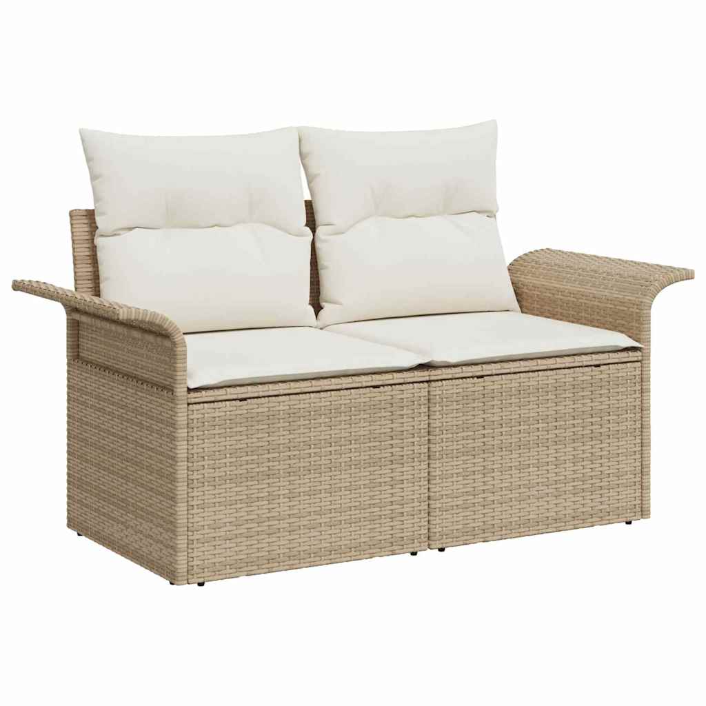 Garten-Sofa-Set 8 stk. 7-Sitzanzahl Beige und Creme