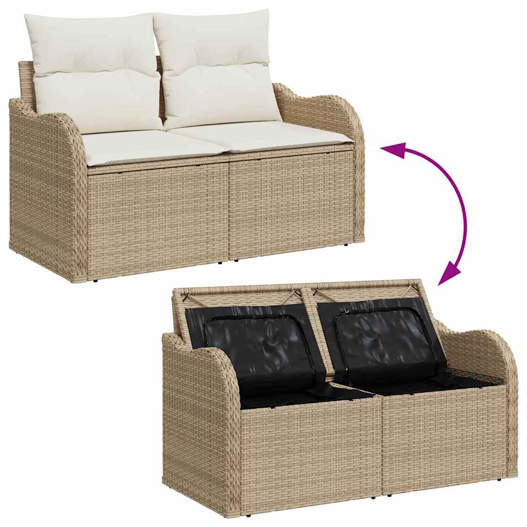 Garten-Sofa-Set 11 stk. 10-Sitzanzahl Beige und Creme