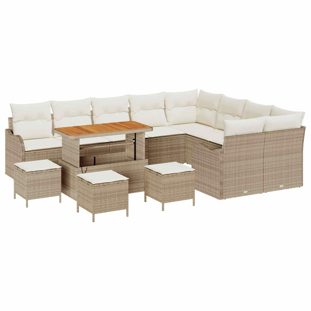 Garten-Sofa-Set 13 Stk. 12-Sitzanzahl Beige
