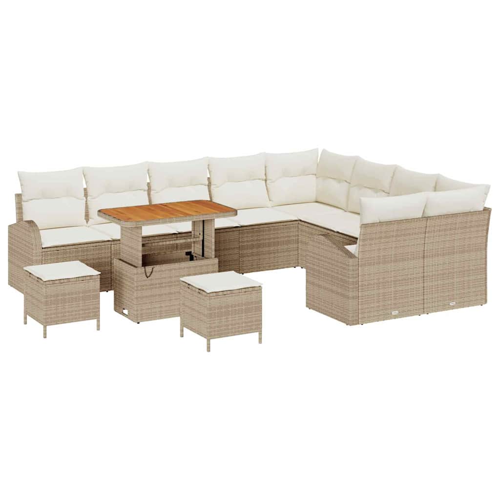 Garten-Sofa-Set 12 Stk. 11-Sitzanzahl Beige