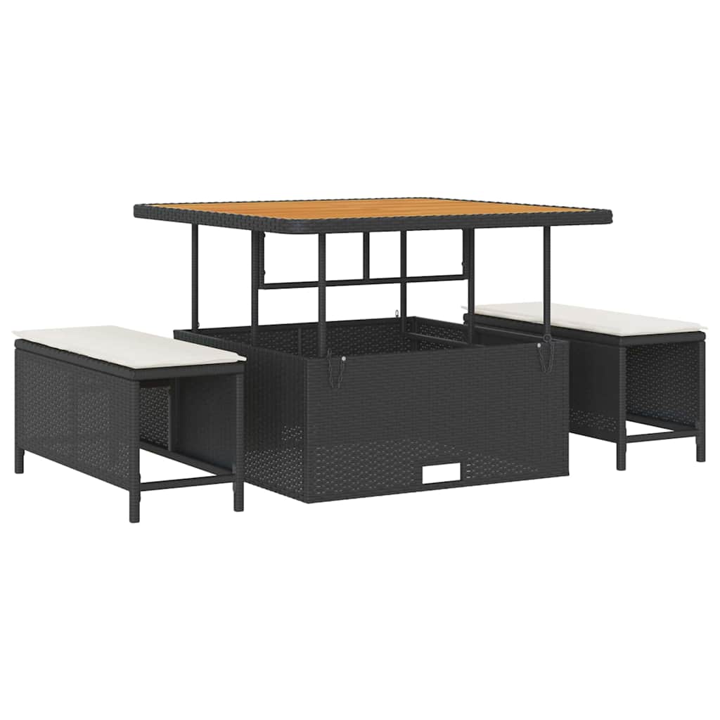 Gartensofa-set 8 stk. 7-Sitzanzahl Schwarz Poly Rattan