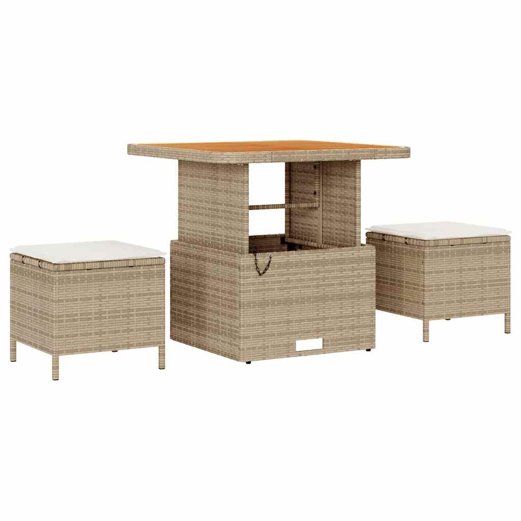 Gartensofa-set 11 stk. 10-Sitzanzahl Beige Poly Rattan