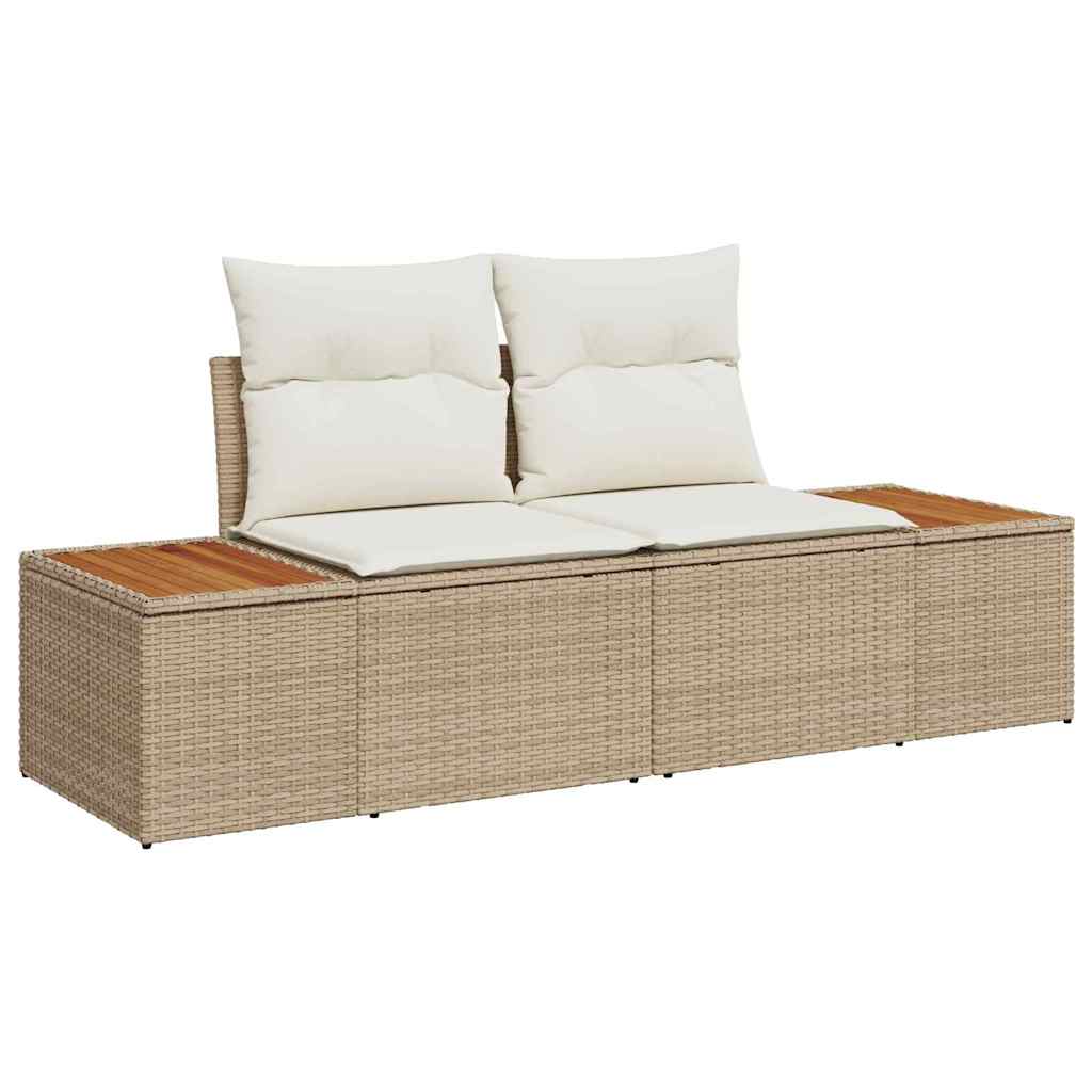 Gartensofa-set 11 stk. 10-Sitzanzahl Beige Poly Rattan
