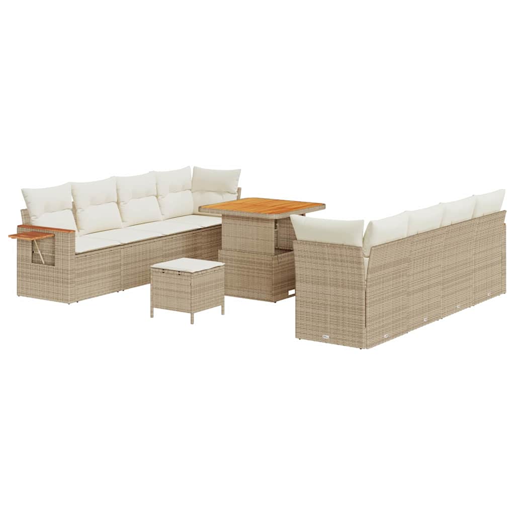 Gartensofa-set 12 stk. 10-Sitzanzahl Beige und Creme