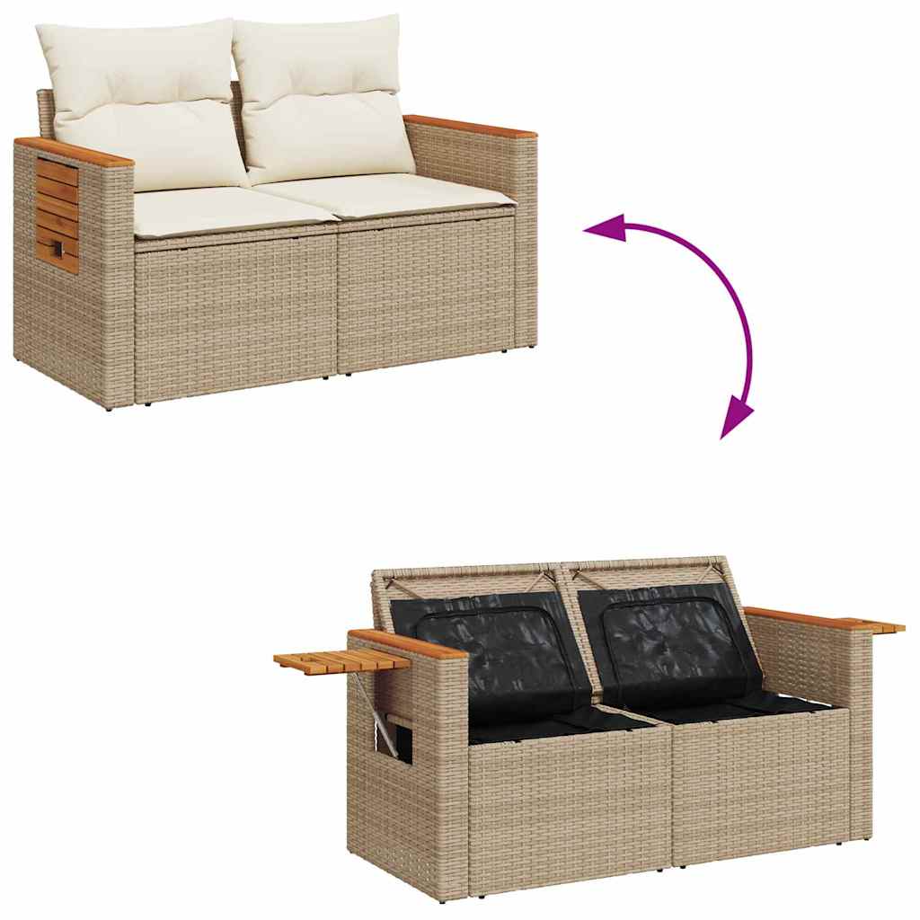Gartensofa-set 12 stk. 10-Sitzanzahl Beige und Creme
