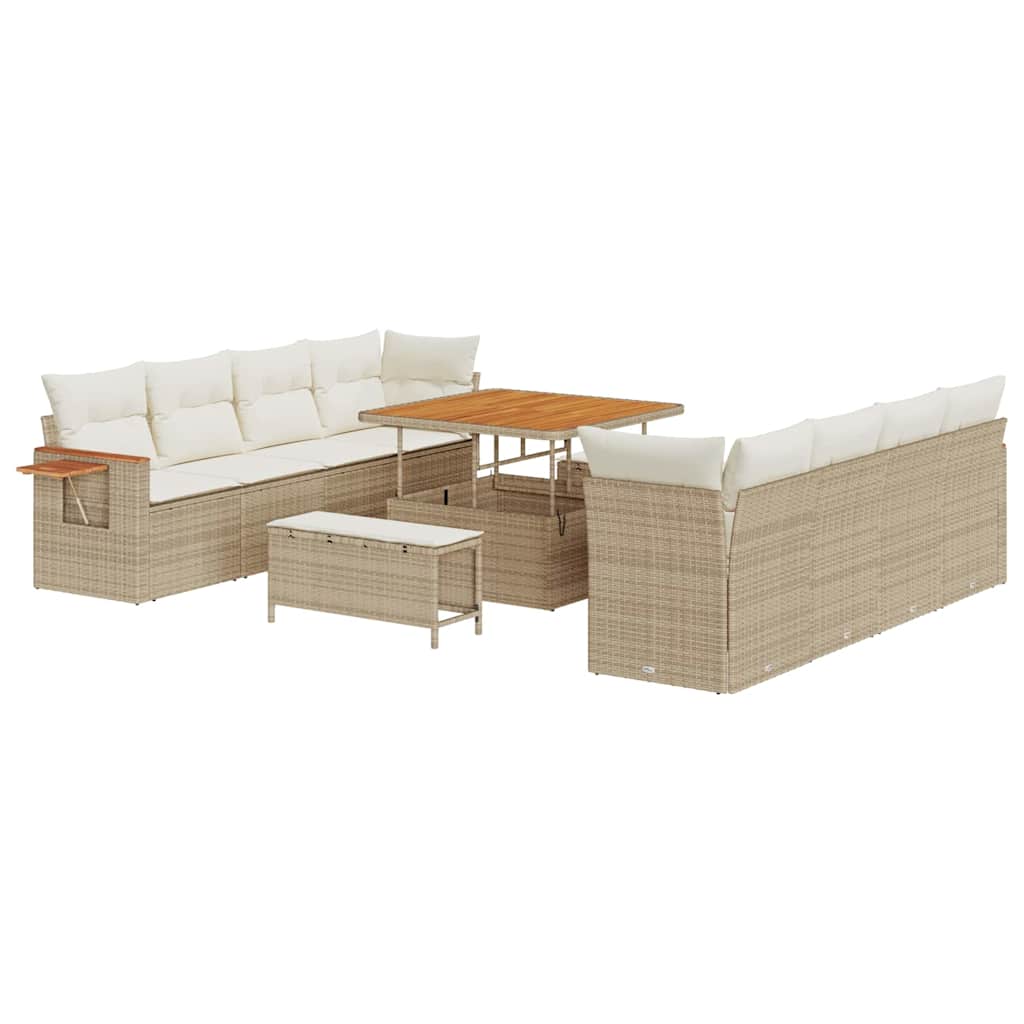 Gartensofa-set 12 stk. 12-Sitzanzahl Beige und Creme