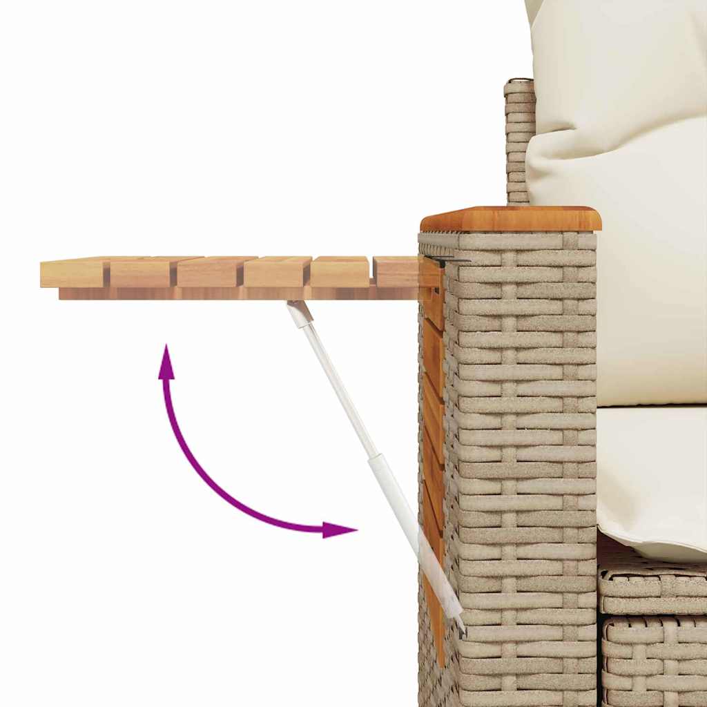 Gartensofa-set 12 stk. 12-Sitzanzahl Beige und Creme