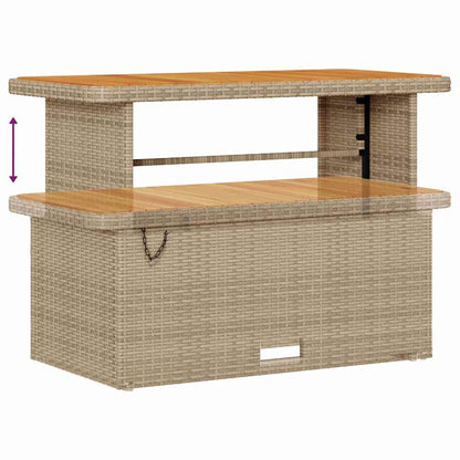 Gartensofa-set 10 Stk. 9-Sitzanzahl Beige und Creme Poly-Rattan