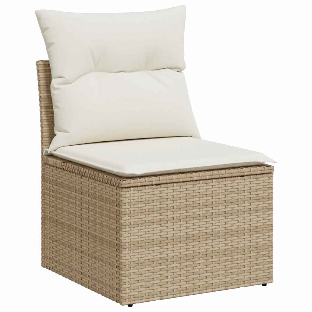 Gartensofa-set Beige und Creme 231 x 224 x 85 cm Poly-Rattan