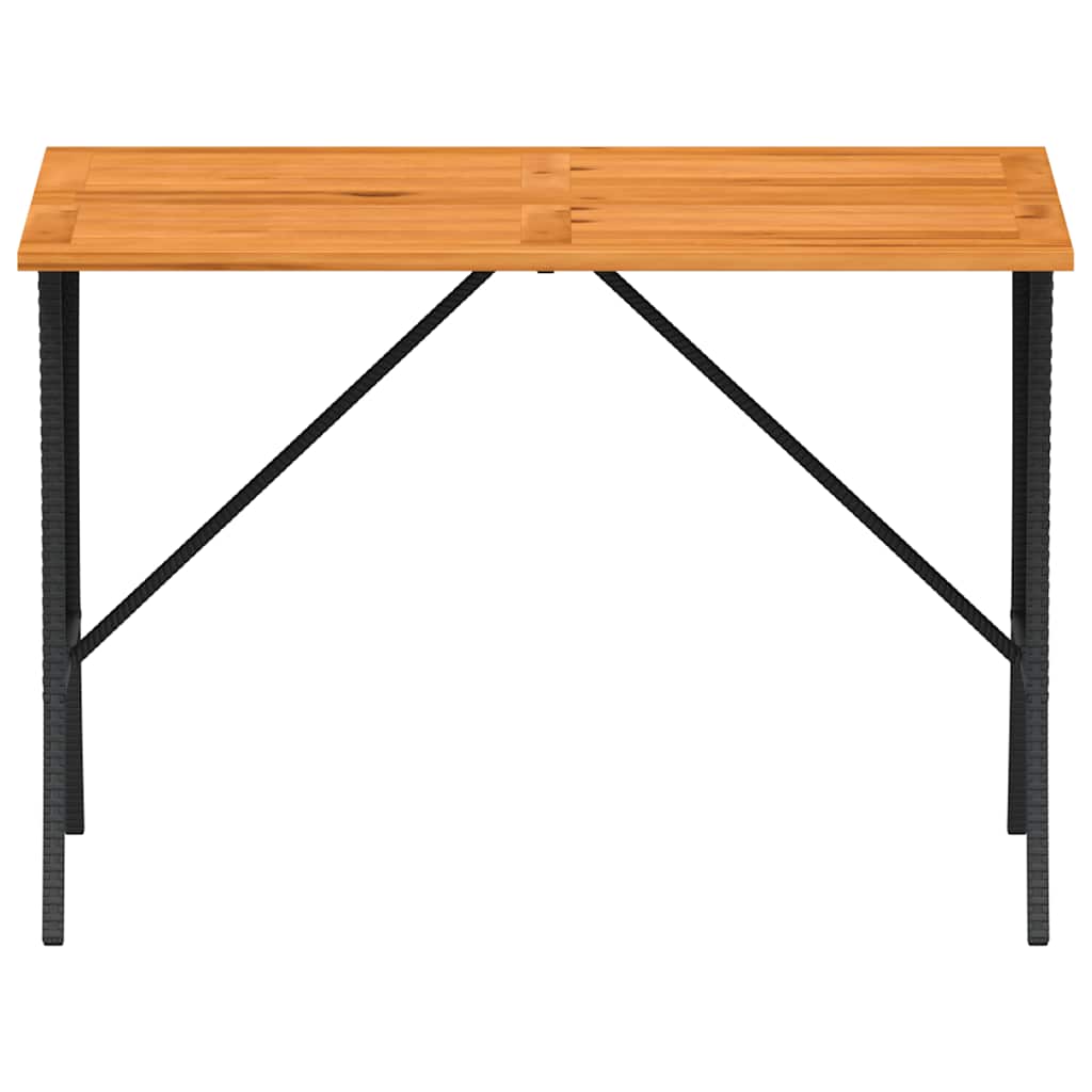 3-tlg. Garten-Sofagarnitur mit Kissen Schwarz Poly Rattan
