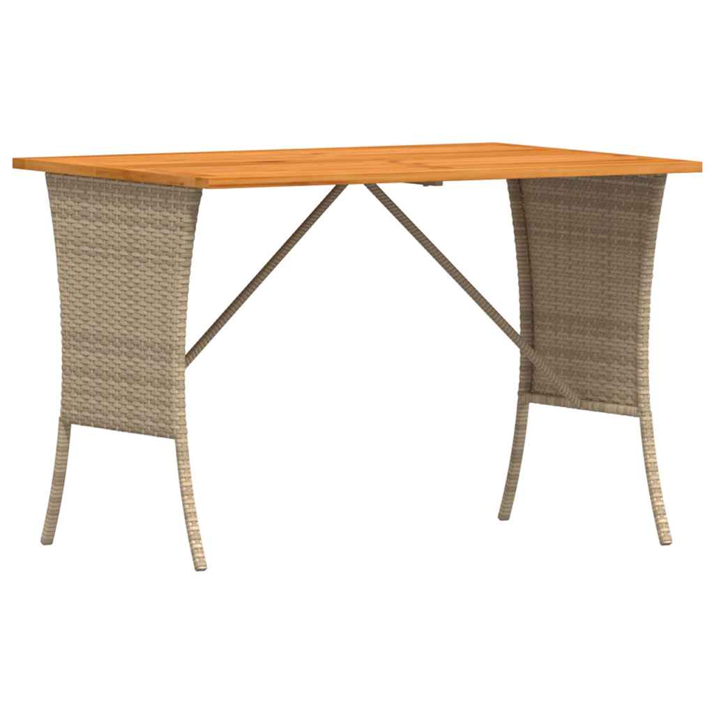 3-tlg. Garten-Sofagarnitur mit Kissen Beige Poly Rattan