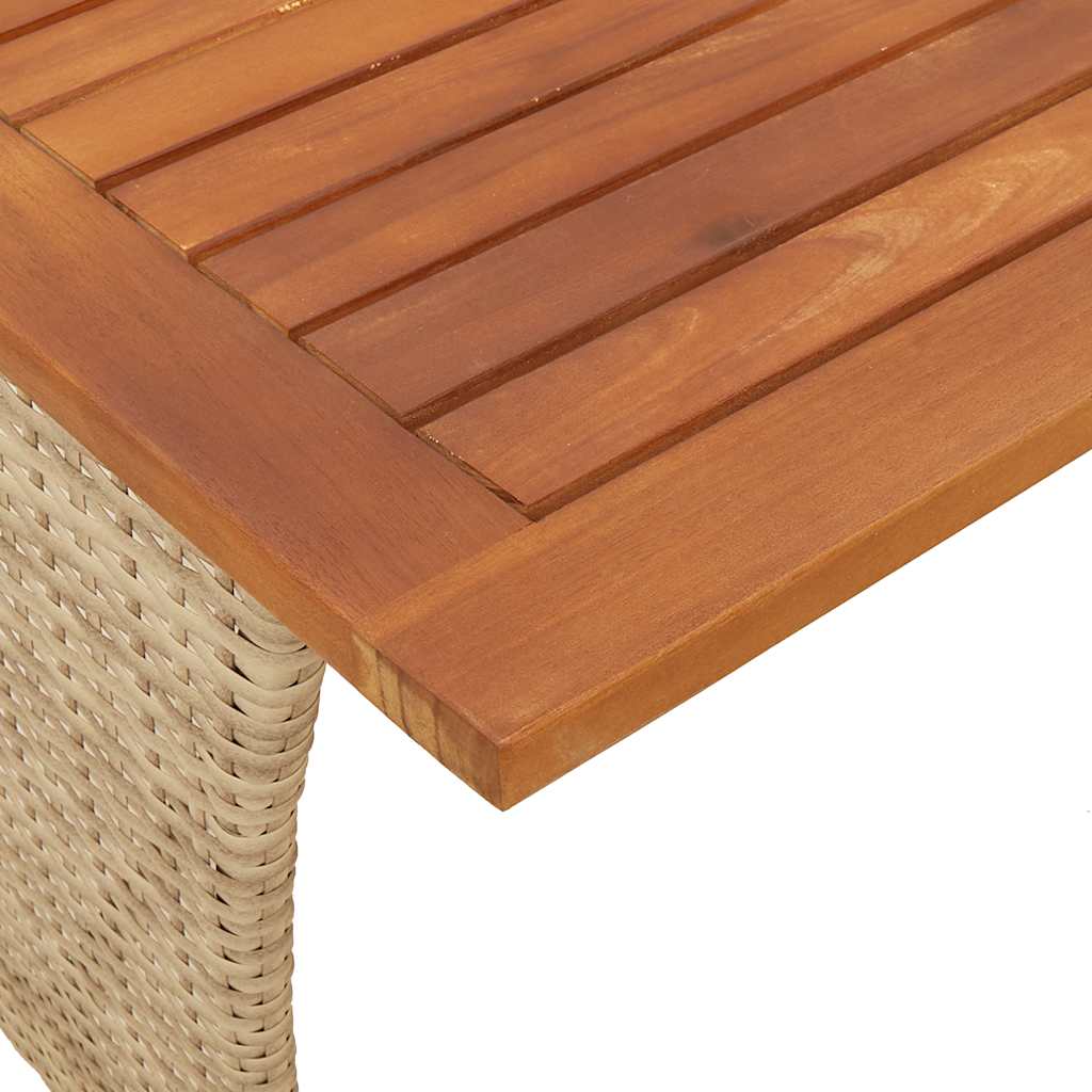 5-tlg. Garten-Sofagarnitur mit Kissen Beige Poly Rattan