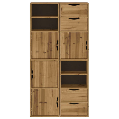 Beistellschränke 4 Stk. ODDA 40x24x79 cm Massivholz Kiefer