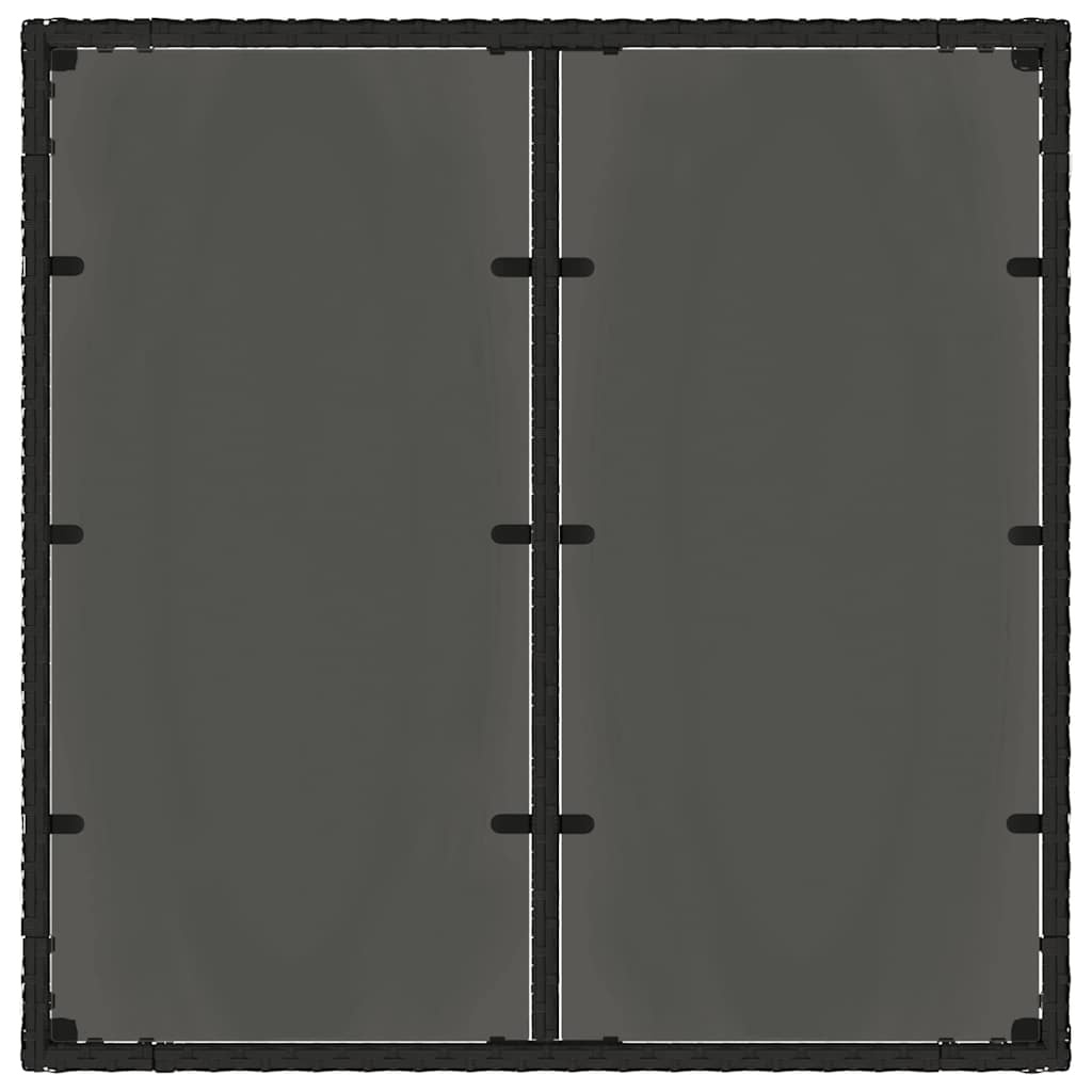 Garten Essgruppe 3 Stk. Schwarz Poly-Rattan