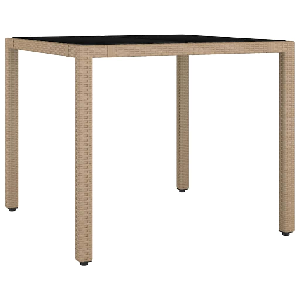 Garten Essgruppe 5 stk. Beige Poly-Rattan