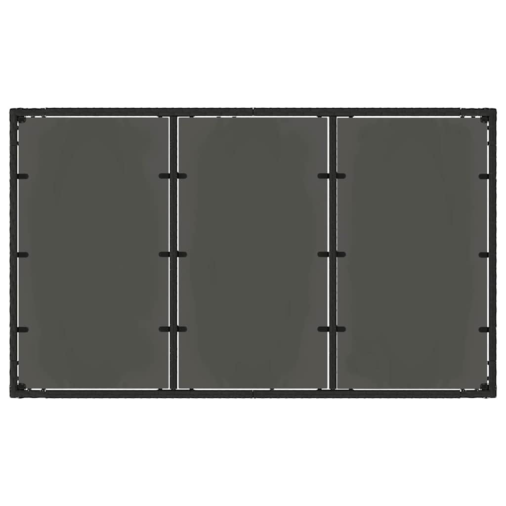 Garten Essgruppe 5 pcs Schwarz Poly-Rattan