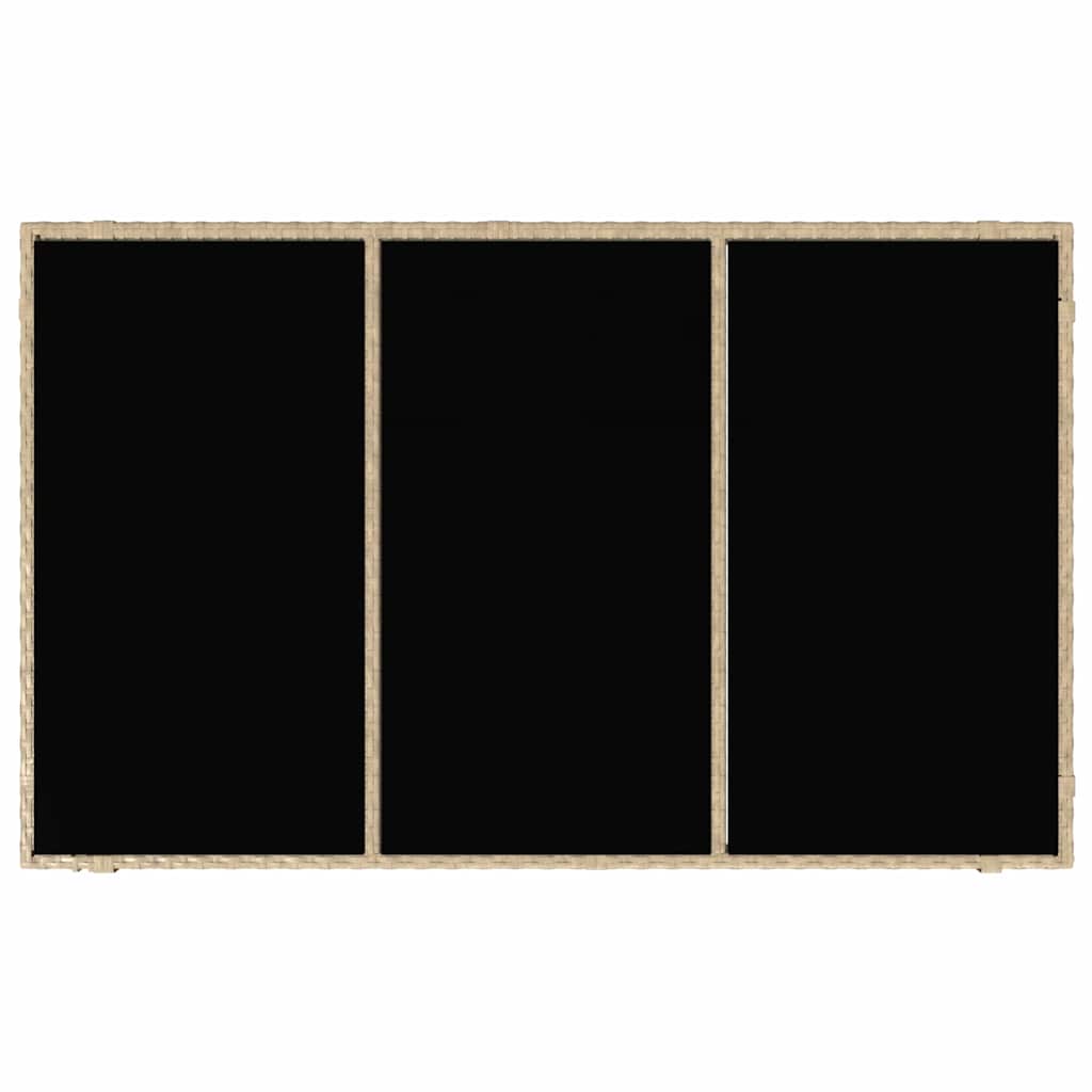 Garten Essgruppe 7 Stk. Beige Poly-Rattan